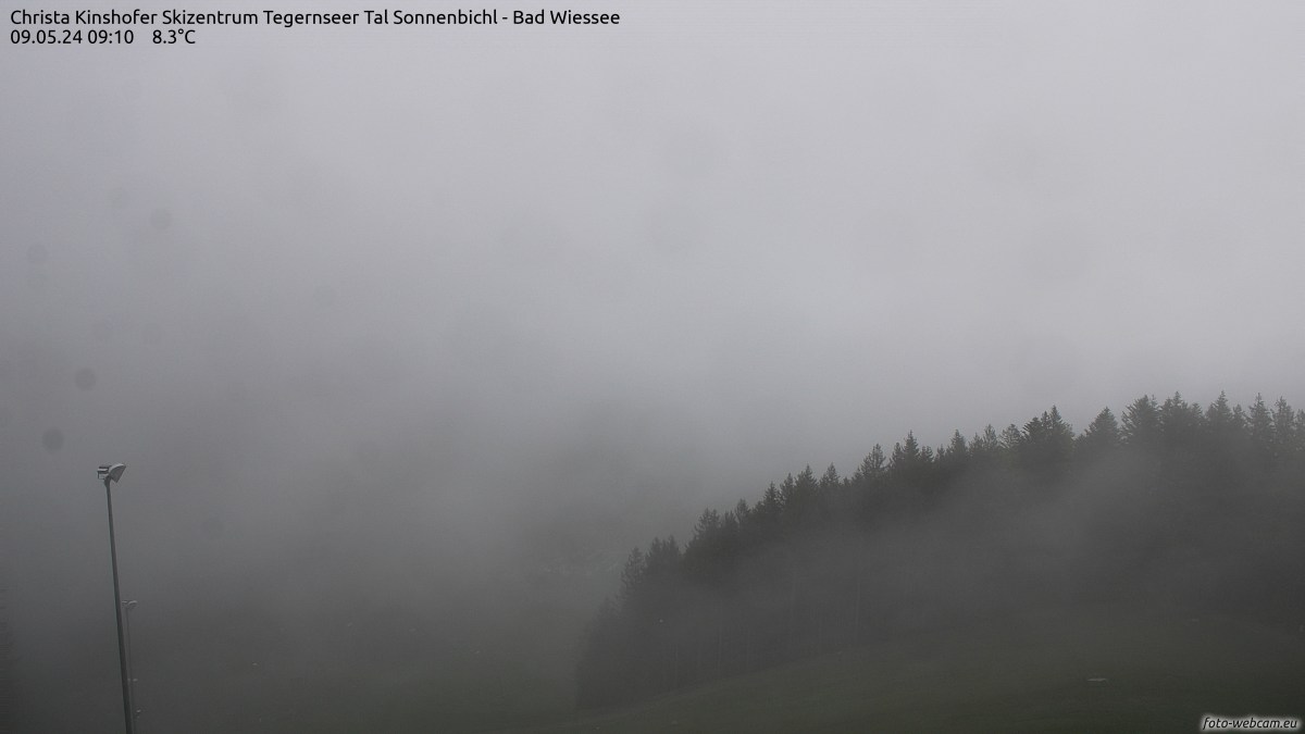 Webcam am Sonnbichl am Tegernsee mit Blickrichtung nach Nordosten über Bad Wiessee nach Tegernsee und Gmund