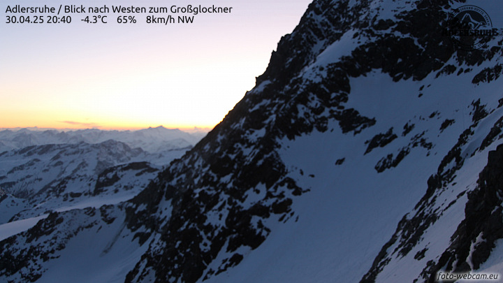 Wetter und Webcam Großglockner, Adlersruhe - 3454 Meter Seehöhe