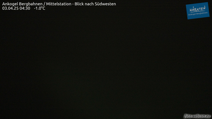 Webcam Ankogelbahn Mittelstation Richtung Tal