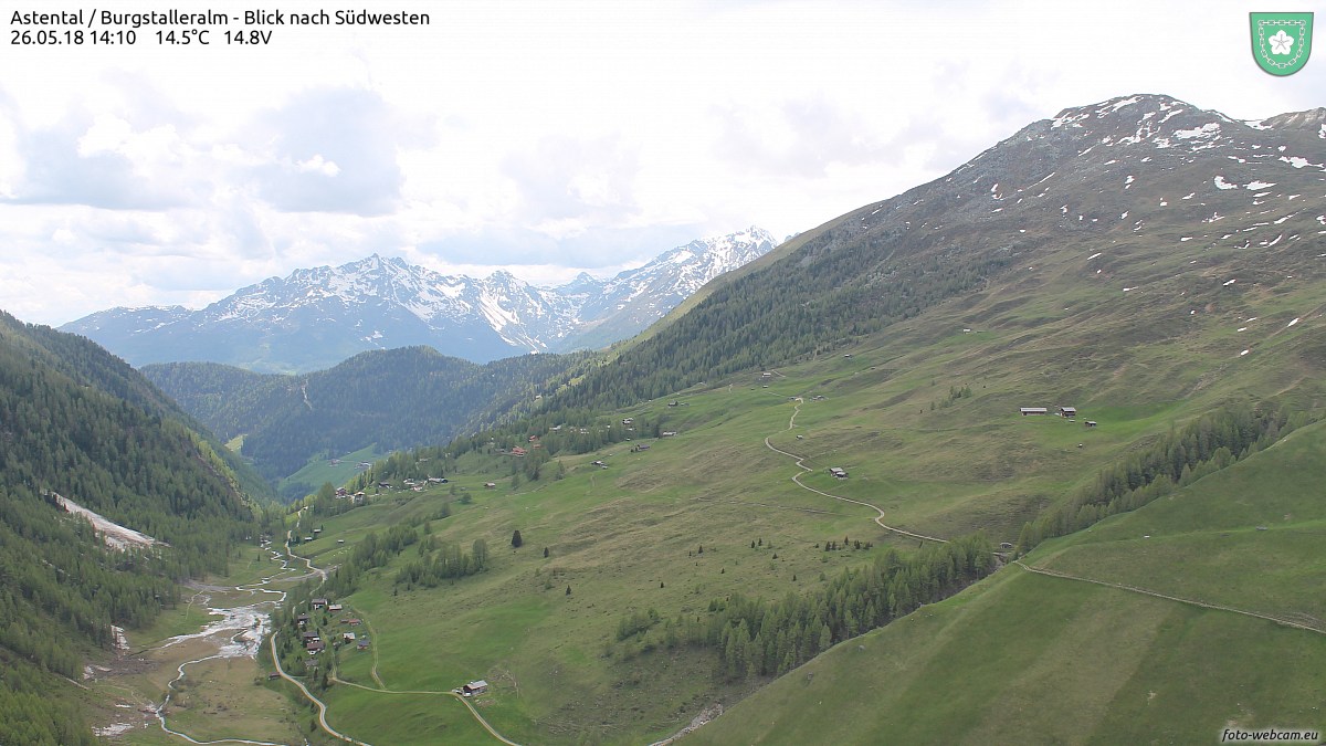 Astental / Burgstalleralm - Blick nach Südwesten - Foto-Webcam.eu