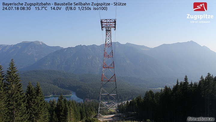 Zugspitze - Baustelle Ebsee-Seilbahn - Stütze
