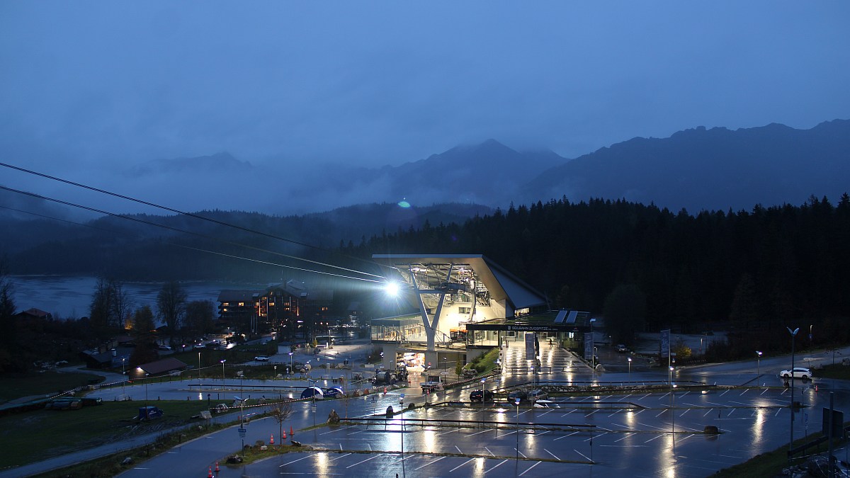 Bayerische Zugspitzbahn Seilbahn Zugspitze Talstation FotoWebcam.eu