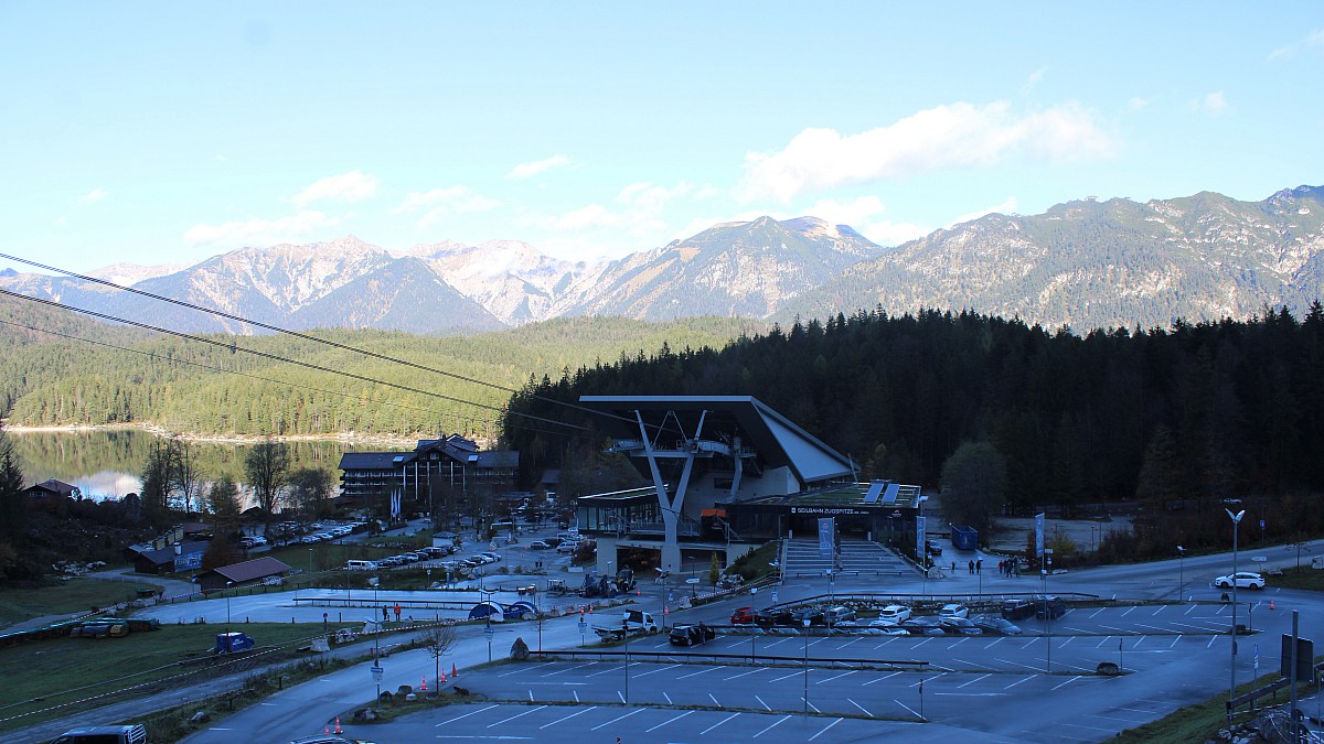 Bayerische Zugspitzbahn Seilbahn Zugspitze Talstation FotoWebcam.eu