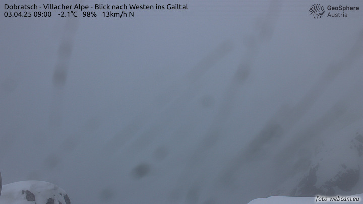 Webcam von Gailtail mit Blick vom Dobratsch