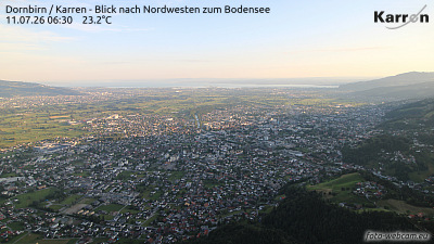Dornbirn Karren (Blick nach Nordwest zum Bodensee) Dornbirn Karren (Blick nach Nordwest zum Bodensee)