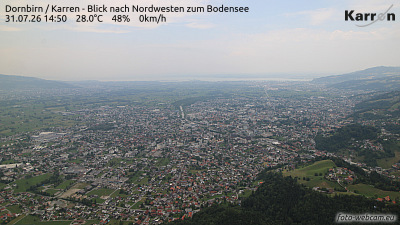 Dornbirn Karren (Blick nach Nordwest zum Bodensee) Dornbirn Karren (Blick nach Nordwest zum Bodensee)