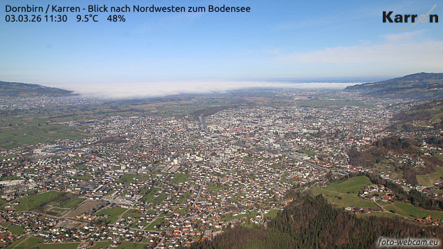 Karren (Blick nach Nordwest zum Bodensee) Karren (Blick nach Nordwest zum Bodensee)