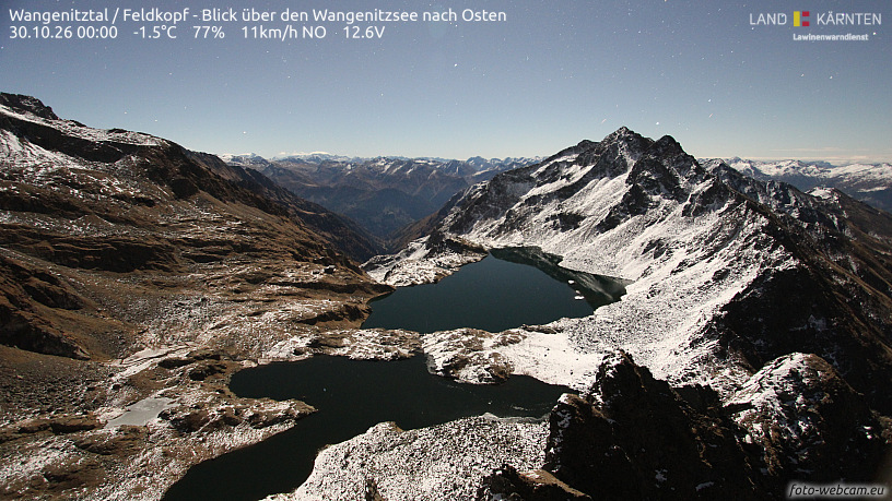 Webcam Lienzer Hütte, Feldkopf nach Osten · Wangenitzsee