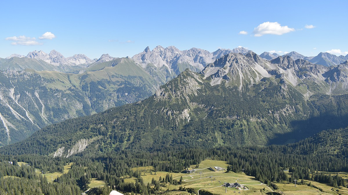 Fellhornbahn Gipfelstation Oberstdorf Blick nach Südosten Foto