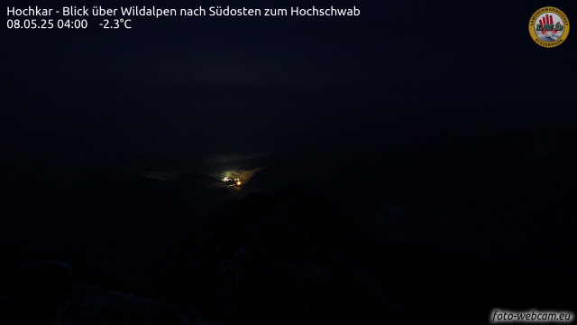 Webcam mit laufend aktuellen Bildern auf dem Hochkar und Blick über Wildalpen zum Hochschwab 