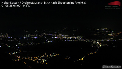 Webcam Bild: Hoher Kasten - Richtung Rheintal