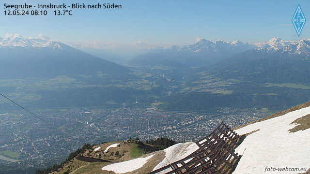 webcam Foto auf der Seegrube bei Innsbruck
