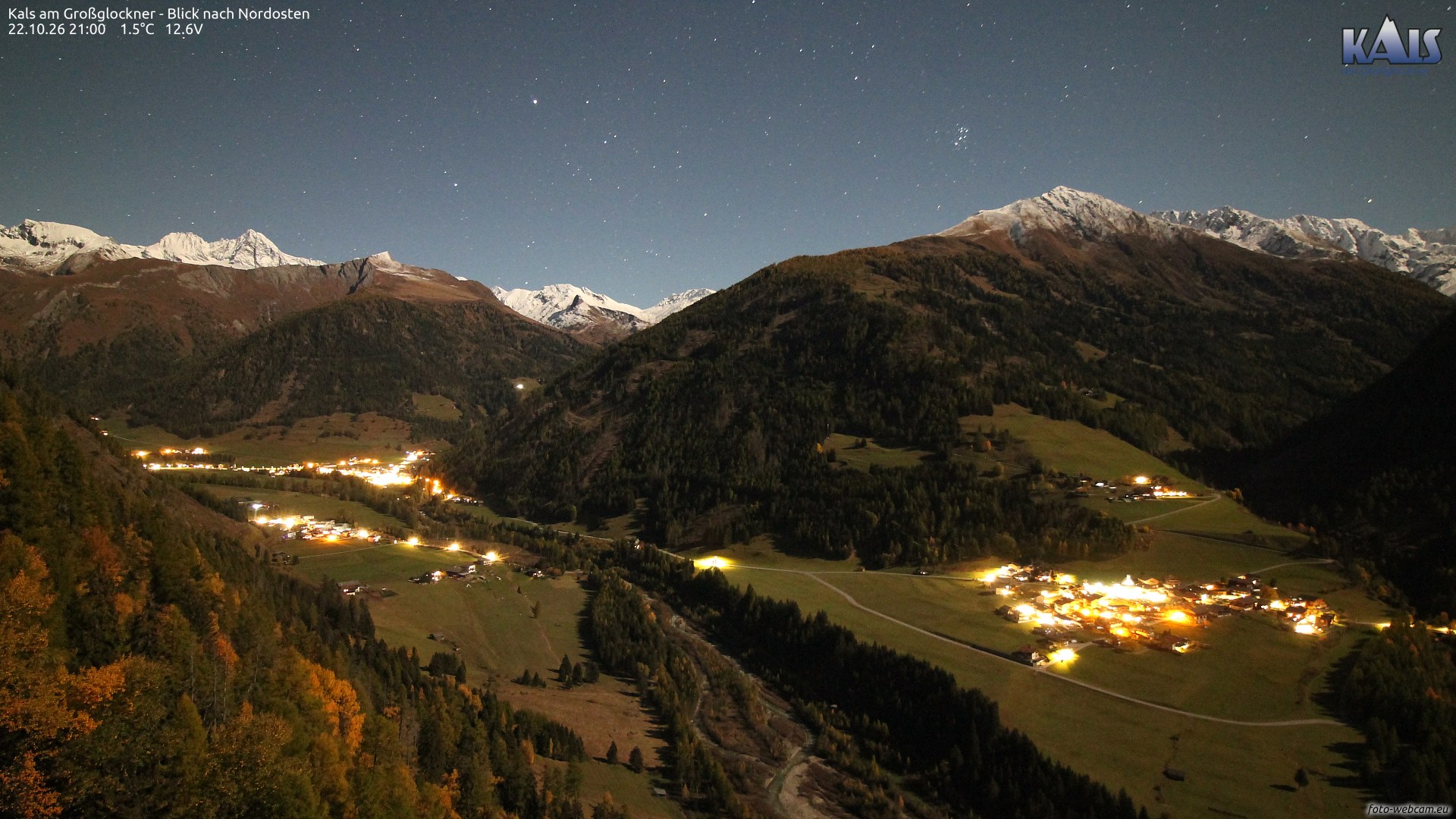 Webcam Kals am Großglockner - vista verso nord-est
