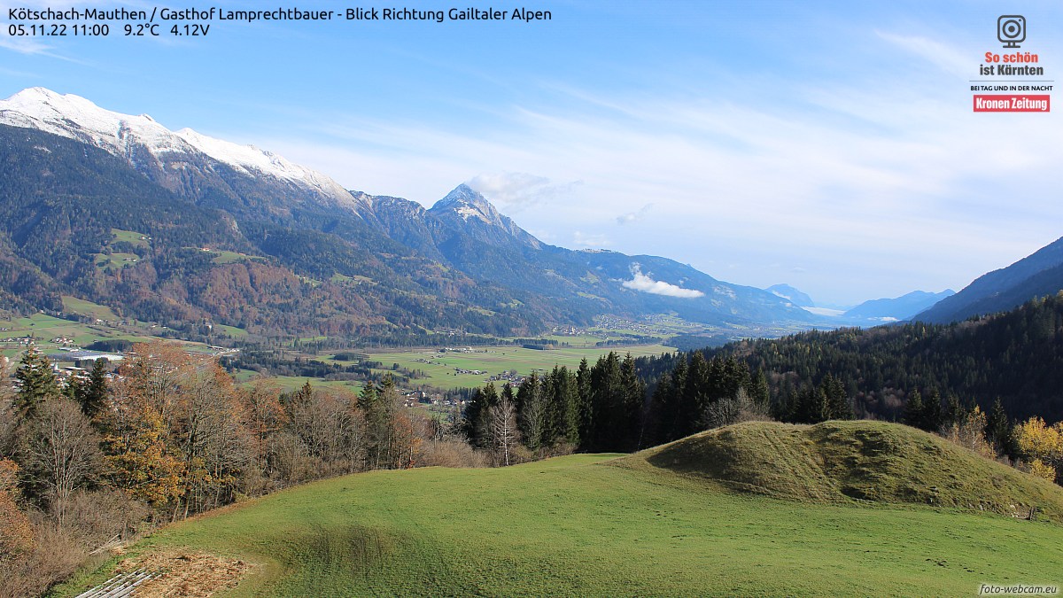 K tschach Mauthen Gasthof Lamprechtbauer Blick Richtung Gailtaler 