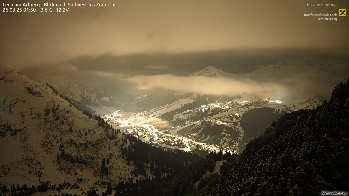 Webcam Uitzicht op Lech en Oberlech