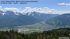 Webcam Lienz - Zettersfeld - Blick Richtung Lienz / Hochstein