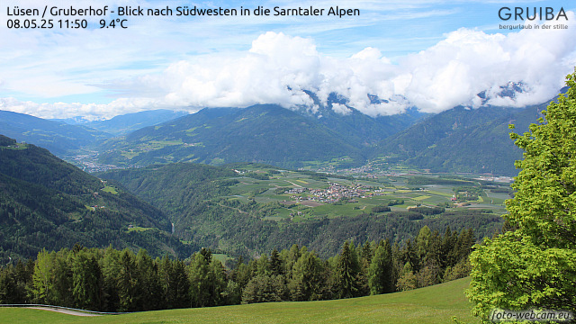 Webcam Lüsen, Gruberhof, Blick in die Sarntaler Alpen