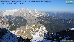 Webcam Meilerhütte West - Zugspitze - Alpspitze - Kreuzeck