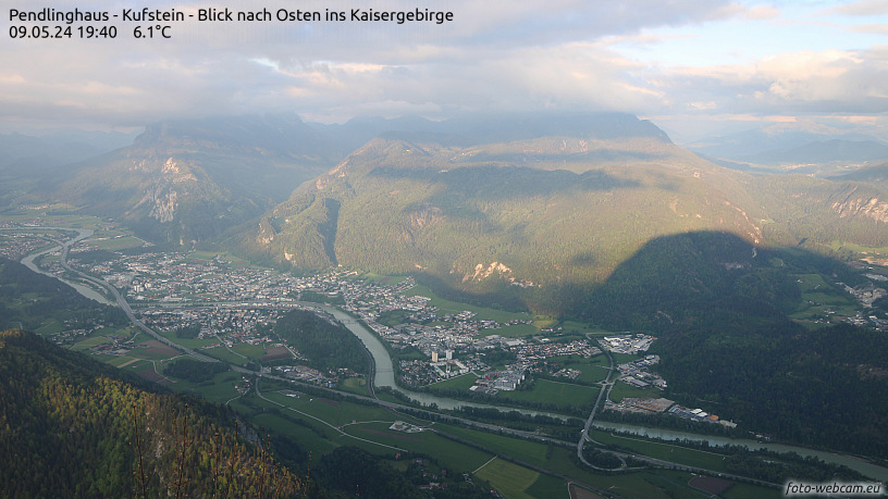 WEBkamera Kufstein, Pendling - pohled na Kaisergebirge