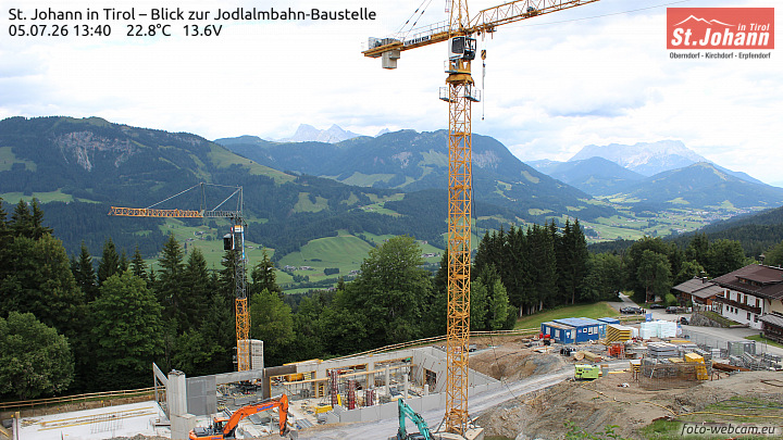 View of the Jodlalmbahn construction site