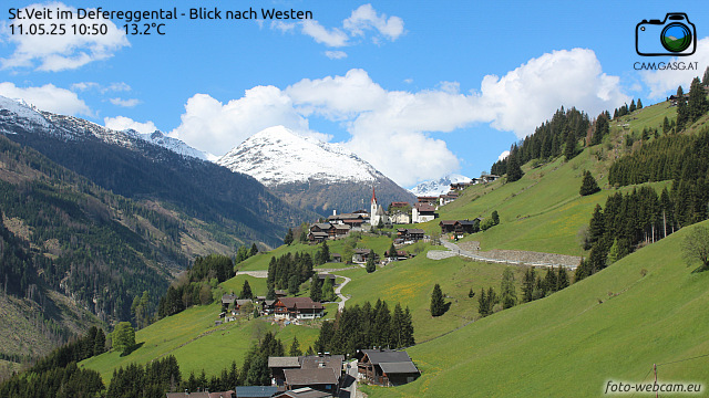 Wetter und Livebild St. Veit im Defereggental, Livecam und Webcam St. Veit (Defereggental) - 1495 Meter Seehöhe