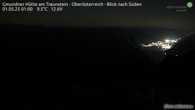 Gmundner Hütte am Traunstein - Blick nach Süden