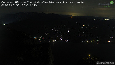 Gmundner Hütte am Traunstein - Blick nach Westen