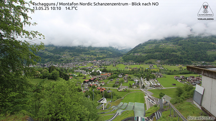 Skisprunganlage in Schruns-Tschagguns, das Montafon Nordic Zentrum.
