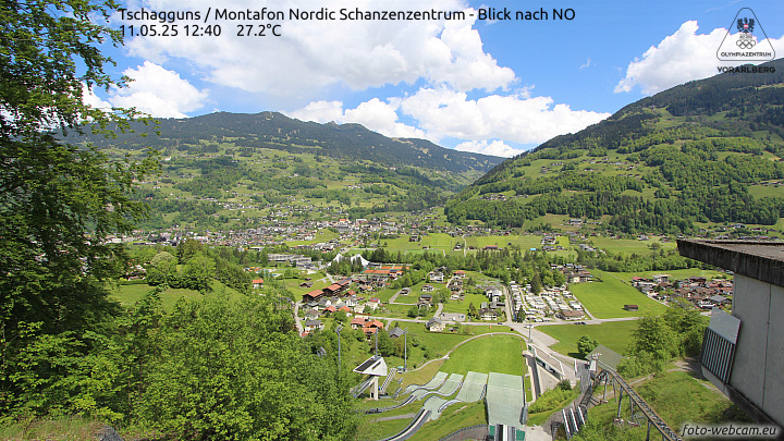 Skisprunganlage in Schruns-Tschagguns, das Montafon Nordic Zentrum.