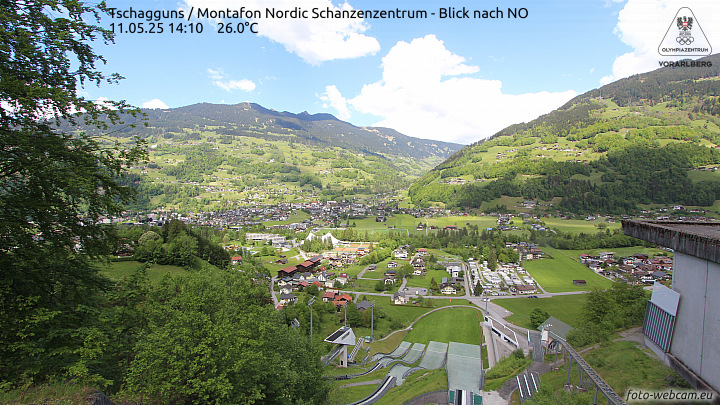 Skisprunganlage in Schruns-Tschagguns, das Montafon Nordic Zentrum.