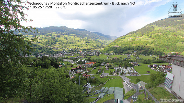 Skisprunganlage in Schruns-Tschagguns, das Montafon Nordic Zentrum.