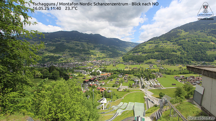 Skisprunganlage in Schruns-Tschagguns, das Montafon Nordic Zentrum.