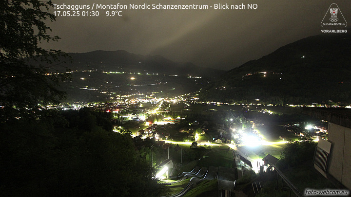 Skisprunganlage in Schruns-Tschagguns, das Montafon Nordic Zentrum.