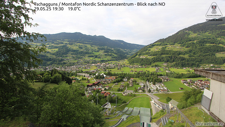 Skisprunganlage in Schruns-Tschagguns, das Montafon Nordic Zentrum.
