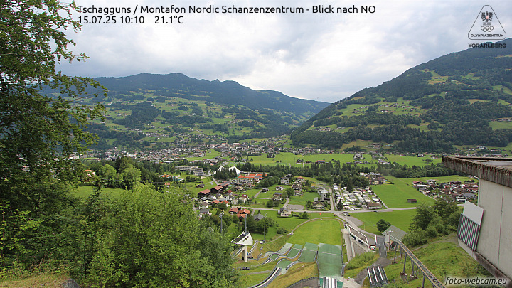 Skisprunganlage in Schruns-Tschagguns, das Montafon Nordic Zentrum.