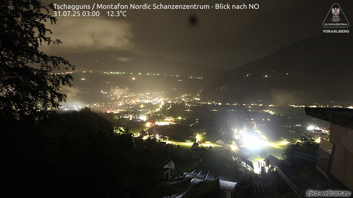 Skisprunganlage in Schruns-Tschagguns, das Montafon Nordic Zentrum.