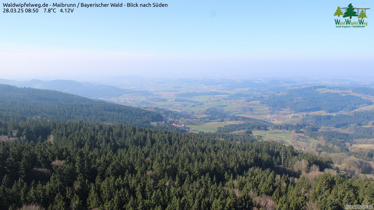 Webcam Waldwipfelweg bei Maibrunn / St.Englmar