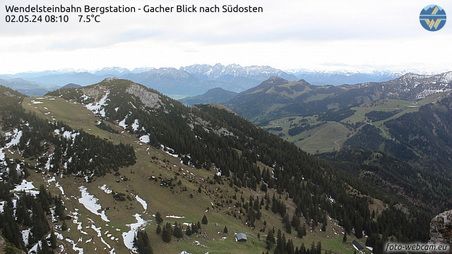 Webcam Wendelsteinbahn, Bergstation - Gacher Blick nach Südosten