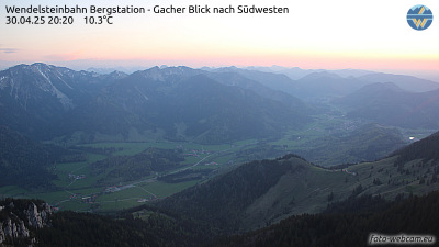 Webcam Wendelsteinbahn, Bergstation - Gacher Blick nach Südwesten