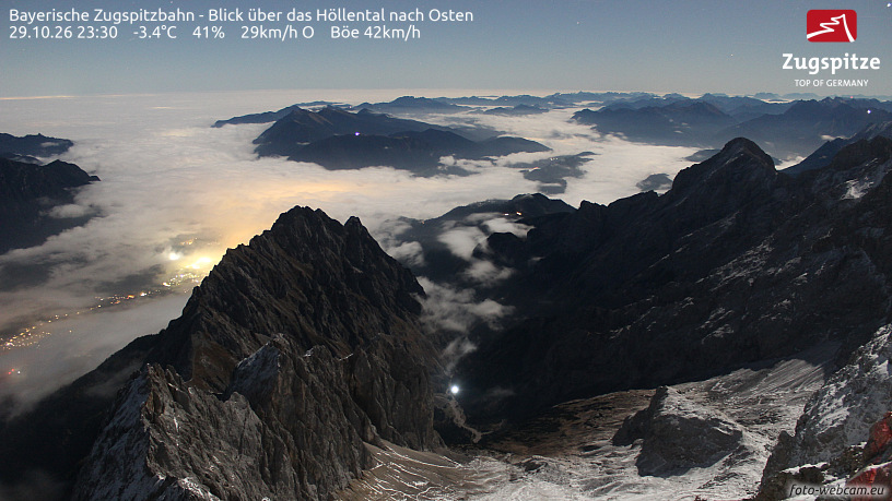 Webcam Zugspitze, Höllental nach Osten