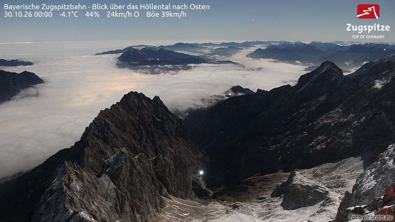 Webcam Zugspitze, Höllental nach Osten