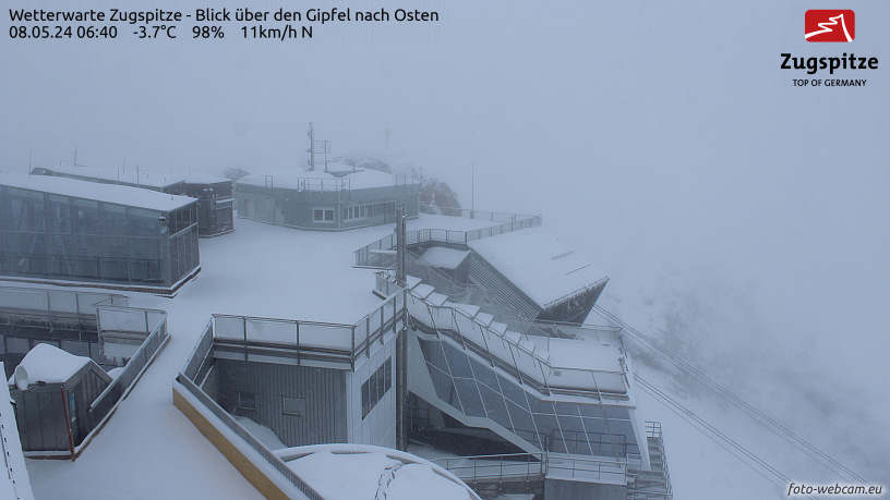 WEBkamera Zugspitze - pohled východním směrem