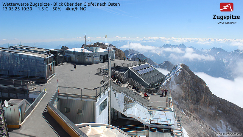 WEBkamera Zugspitze - pohled východním směrem WEBkamera Zugspitze - pohled východním směrem